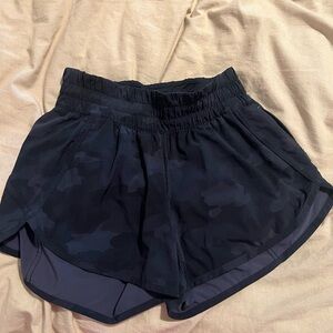 Lululemon Athletica Black Camouflage Athletic Shorts